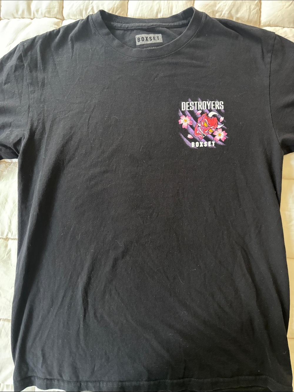 BOXSET- Destroyers Black Graphic Tee - Men's Casual Shirt BOXSET